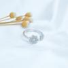 Accesorios para Joyería DIY Anillo de Flor Pequeña Microincrustada Soporte Vacío Accesorios para Soporte de Anillo de Ágata Cristalina Cinabrio con Agujero Medio