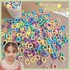 Anillo para pulgar para niños Liga para el cabello de bebé Anillo de toalla de tendón de goma pequeño No daña a las niñas Cuerda para el cabello de alta elasticidad Anillo para el cabello sin costuras