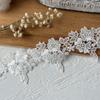 Accesorios de Encaje Blanco Solubles en Agua de Alta Calidad Hechos a Mano DIY Ropa Decorativa para Muñecas Ropa para Libros Material Decorativo Hecho a Mano Ancho