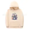 Moletom com Capuz Estampado de Anime Ri Man e Chihiro, Cor Sólida Simples Distintivo Street Hayao Miyazaki, Suéter Casual Esportivo