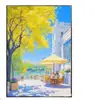 Sol da Tarde, Cena de Rua Fresca e Curativa Arte de Parede, Estilo Nórdico Sala de Estar, Quarto, Hall de Entrada Arte de Parede Decorativa, Atacado para Hotéis