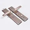 Manija de puerta de acero inoxidable para fabricantes, manija roja antigua, cerradura de manija multifunción, manija de resorte de doble tensión