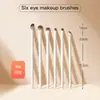 Set de Brochas para Sombras de Ojos Yuncai 8 Piezas 10 Piezas Brocha Biselada para Delineador Brocha para Sombras de Nariz Maquillaje de Ojos Párpado Inferior Rubor Brocha de Detalle para Principiantes