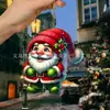 Pingente de Natal fofo 2D Papai Noel feriado acrílico plano transfronteiriço nova decoração de interior de carro