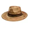 Tendencia de personalidad de la moda europea y americana transfronteriza sombrero de fieltro diseño original sombrero fedora temperamento británico sombrero de lana outlet de fábrica