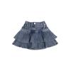 Falda Corta de Mezclilla de Verano para Niñas Estilo Western para Bebé para Niños Personalizada de Marca Trendy Estilo Coreano a la Moda Celebridad de Internet Falda de Pastel con Volantes