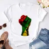 Estação Independente Transfronteiriça Código Europeu AliExpress Base Transfronteiriça Camiseta 2022 Feminina Estampa de Mapa da África Camiseta de Manga Curta