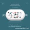 Adequado para Capa de Fone de Ouvido Tangmai W0 Capa Protetora de Fone de Ouvido Bluetooth Sem Fio Capa Macia Transparente de TPU Padrão de Desenho Animado Personalizado