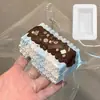 Molde para Exprimir Mangostán Medio Pelado DIY Molde de Silicona de Grado Alimenticio para Pastel Mille-Feuille de Exprimir Ladrillo de Leche de Malvavisco