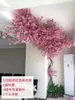 Ramas de flor de cerezo flor de durazno falsa plantas verdes de techo decoración enredaderas de flores de interior pared de celebridad de internet supermercado restaurante habitación cubierta superior fealdad