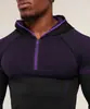 Sudadera con capucha de manga larga para hombre, Otoño e Invierno, Clásica de Superhéroe, Secado rápido, Elástica, Media cremallera, Camiseta