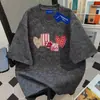 Camiseta de Manga Corta Tie-dye Popular Estilo Coreano Ins Estilo Callejero para Hombres y Mujeres Verano Casual Holgada Cuello Redondo Top de Pareja