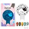 Plantilla de impresión de uñas nueva transfronteriza DIY película azul redonda multifuncional impresión de uñas esmalte de uñas placa de acero pintado