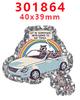 Accesorios Acrílicos de Dibujos Animados con Purpurina Transfronterizos Accesorios para Joyería DIY de Resina Parche Pasador Pasador Gt-Y-301832