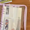 Cubierta para Cuaderno de Hojas Sueltas de PVC con Purpurina A5 con Cremallera Álbum de Fotos Polaroid Cubierta Reemplazable Cubierta de Agenda Desmontable