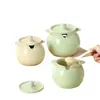 Pote de Gordura de Porco para Uso Doméstico, Pote de Cerâmica Resistente a Altas Temperaturas com Tampa, Pote para Óleo e Temperos da Cozinha, Pote de Armazenamento para Banha, Óleo de Pimenta e Óleo Vermelho