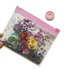 Bolsa con cierre de cremallera de arena líquida transparente simple personalizada por el fabricante Bolsa de plástico a prueba de polvo para papelería estudiantil de PVC