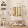 Perchero de Pie para Dormitorio, Móvil con Ruedas, Secador de Ropa de Lujo para Interiores, Perchero Sencillo para Abrigos y Sombreros