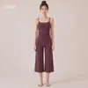Conjunto de Yoga Chuandun con Correa Ajustable para Mujer, Espalda Bonita, Secado Rápido, para Correr, Fitness, Conjunto de Pantalones Cropped de Pierna Ancha de Cintura Alta para Mujer