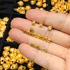 Oro Puro 0.1 Gramos Oro 999 Cuentas de la Fortuna Pulsera DIY Pulsera de Oro Puro Azucarero Cuentas Sueltas Venta al por Mayor