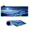 Mouse Pad Gamer Luminoso Especial para FPS Tamanho Grande RGB Tapete de Mesa para E-Sports Tapete para Teclado de Casa Espessado e Ampliado