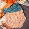 Nueva ropa interior de seda de hielo sin costuras para mujer, de satén ligero de lujo, de cintura media, con encaje, sexy, de algodón francés, con entrepierna y cadera.