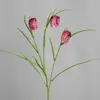 Flores Artificiales de Estilo Europeo para Comedor Interior Casa Modelo Decoración Suave Florales Flor de Fritillaria Flor de Fritillaria de Zhejiang Arreglo Floral
