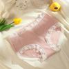 Ropa Interior de Algodón Puro para Niñas Cintura Media Yew Entrepierna Antibacteriana Encaje Sin Costuras Pantalones Burbuja Estilo Japonés Calzones para Niñas al Mayoreo