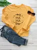 MAMA estampado de puntos blanco y negro suéter de cuello redondo popular en la calle europea y americana nuevo de comercio exterior todo a juego