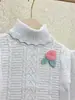 Nuevo Top de Punto de Cuello Alto Estilo Coreano Suéter de Punto Cálido