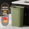 Cubo de Basura Uso Doméstico Baño Grande Cocina Baño Sin Agacharse Sellado A Prueba de Olores Tipo Prensa Tapa Pop-Up Papelera