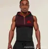 Colete Masculino Temu Transfronteiriço com Capuz, Calça Legging com Zíper Parcial, Secagem Rápida, Respirável, Elástica, Colete Esportivo Fitness
