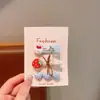 Pinza para el Cabello con Lazo en Forma de Corazón y Bloques de Color Estilo Coreano para Mujer, Pinza para Flequillo Lateral, Pasador para la Parte Posterior de la Cabeza, Pinza de Pato para Cabello Suelto