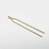 Grampo de Cabelo Duplo Reto em Forma de U de Fio de Cobre DIY Estilo Antigo Acessório de Cabelo Hanfu da Dinastia Ming Grampo Galvanizado Grampo com Enrolamento de Flor