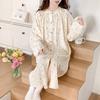 Bata de Noche de Gasa de Algodón Puro 2026 para Mujer, Pijama Dulce y Lindo para Niña, Ropa de Casa Transpirable con Almohadillas en el Pecho para Usar como Exterior