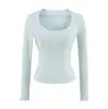 Chegadas de Outono de 2026 para Mulheres Estilo Puro Desejo Chique Camada Base Roupa Íntima Colada Camiseta de Manga Longa Top Curto Mulher