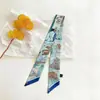 Cinta Decorativa para Mujer de Estilo Nuevo de Primavera de Comercio Exterior, Mundo Submarino, Cinta para Envolver Bolsas, Pañuelo de Seda, Pañuelo Pequeño para el Cuello, Bufanda
