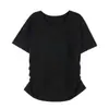 ALIN Talla Grande Ajuste Holgado Versátil Top de Manga Corta con Ceñidor en la Cintura para Mujeres Ligeramente Gorditas Verano 100kg Camiseta Adelgazante para Mujeres