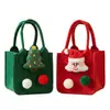 Bolsa de fieltro navideña Caja de regalo de manzana para Nochebuena Bolsa de dulces para niños Empaque de manzana Bolso de mano de fieltro Caja de regalo pequeña