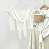 Chaleco hueco estilo coreano con un diseño elegante, adecuado para combinar con camisas y faldas, un protector de hombros para habitaciones con aire acondicionado, chaleco protector del cuello, chal de punto 83
