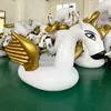 Flotador Inflable de Unicornio Grande Personalizado PVC Juguete de Juego Acuático para Adultos con Red Parasol Tumbona Cama Inflable de Agua Flotador de Natación
