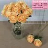 Flor de caule único rosa Alice série champanhe pequeno buquê fresco flor de seda salão de casamento decoração suave arranjo de flores rosa