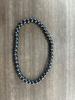 Pulsera de piedras biliares negras transfronterizas, pulsera magnética con imán, pulsera elástica de cuentas simples, cuentas negras, joyería de terapia magnética al por mayor