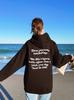 Sudadera con Capucha para Mujer, Estampado de Letras Lisas, Bolsillo Canguro, Cordón, para Sitio Web de Comercio Exterior Independiente