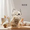 Colgante Popular Transfronterizo de Bola de Pelo de Gato Cápsula Transparente de Pelo de Mascota Llavero Colgante de Bolsa Gashapon Regalo Conmemorativo