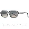 Gafas de Sol Cuadradas de Moda Retro Simples Versátiles Protección UV Gafas de Sol Inserto de Propionato de Celulosa Gafas de Sol Anti-Sol