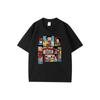 Camiseta de Algodón Puro con Explosiones en Vivo en los Hombros para Mujer Verano Estampada Interior Ajustada Diseño de Sentido del Comercio Exterior Japonés y Coreano Top de Manga Corta