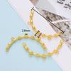 Nueva Joyería de Aleación Estilo Chinoiserie DIY Hecha a Mano Bambú Chapado en Oro Retorcido Loto Media Pulsera Pulsera Accesorios para el Codo
