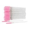 50 Unidades/Pacote Escova de Cílios Descartável Cristal Haste Cabelo de Nylon Pincel de Maquiagem Cílios Enxertados Rolo de Cílios Maquiagem de Sobrancelha