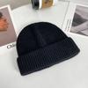 Chapéus de Tricô Coloridos Puros para Homens e Mulheres, Casuais, de Outono e Inverno, Chapéus Frios Quentes e Simples, Chapéus de Lã Versáteis que Afinam o Rosto